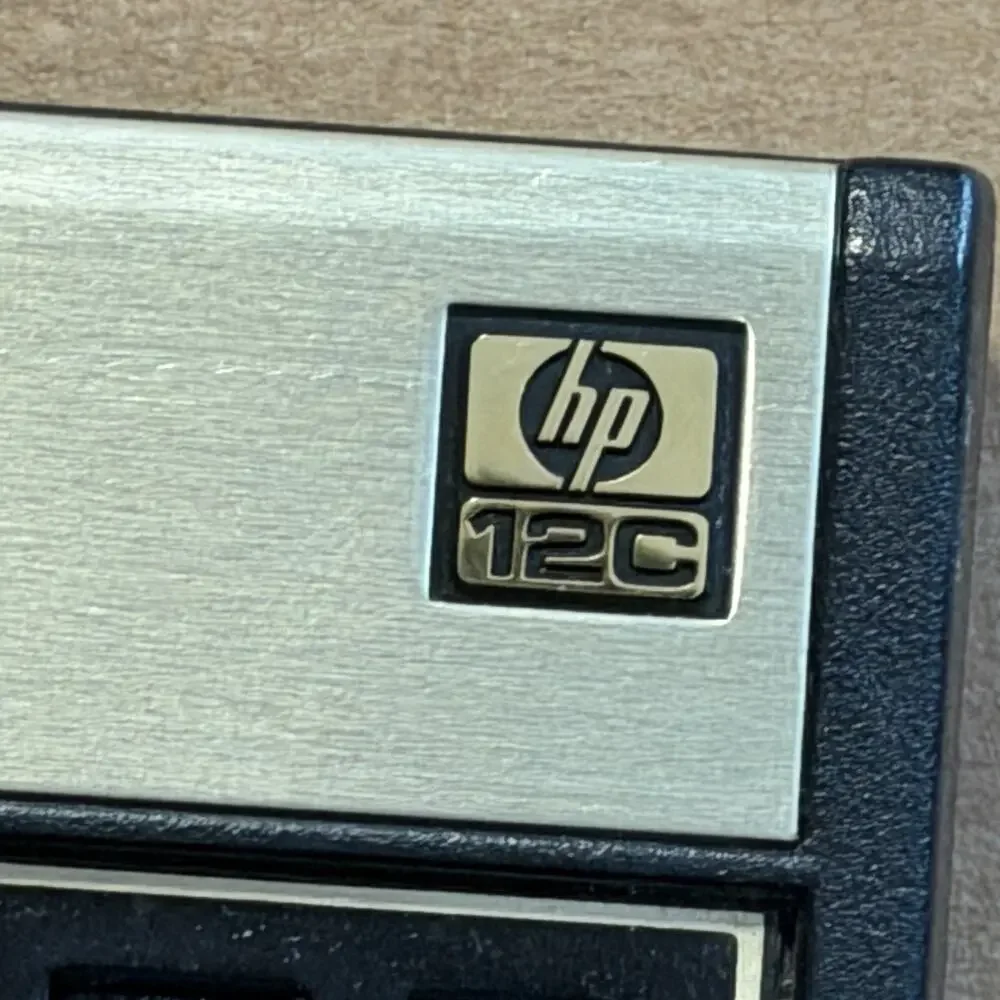 Vintage Hewlett-Packard HP 12C Financial Calculator Gold w/ Original Case Tested